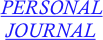  PERSONAL 
  JOURNAL