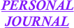  PERSONAL 
  JOURNAL