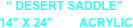       “ DESERT SADDLE”
    14” X 24”        ACRYLIC 